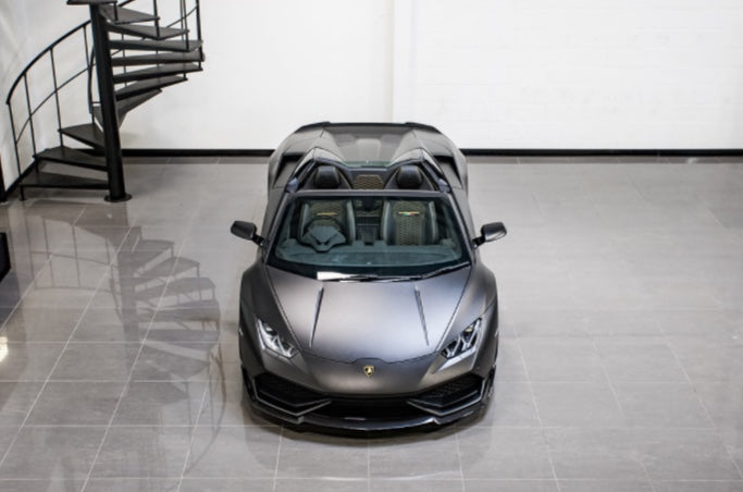 LAMBORGHINI HURACAN NERO DESIGN AERO FRONT BUMPER APRON
