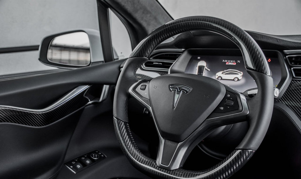 TESLA MODEL X CARBON FIBER INTERIOR STEERING WHEEL